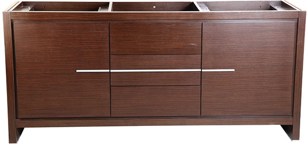 Fresca FCB8172WG Fresca Allier 72" Wenge Brown Modern Double Sink Bathroom Cabinet