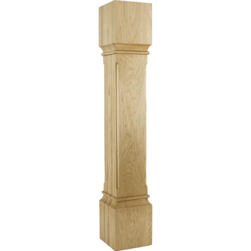 Hardware Resources P38-6-ALD 6" W x 6" D x 35-1/2" H Alder Fluted Edge Post