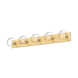 Alora VL548540BGCL WILLOW 40" VL BRUSHED GOLD CLEAR GLASS 5X60W E12