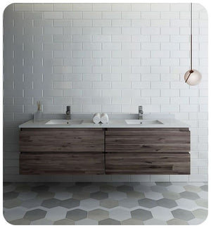 Fresca FCB31-3636ACA-CWH-U Double Sink Cabinet with Sinks