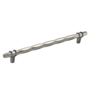 Amerock Cabinet Pull Satin Nickel/Black Chrome 10-1/16 inch (256 mm) Center-to-Center London 1 Pack Drawer Pull Drawer Handle Cabinet Hardware