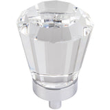 Jeffrey Alexander G150L-PC 1-1/4" Overall Length Polished Chrome Faceted Glass Harlow Cabinet Knob