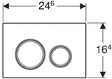 act plate Sigma21 slateGeberit actuator plate Sigma21 for dual flush: Mustang slate, bright chrome-plated