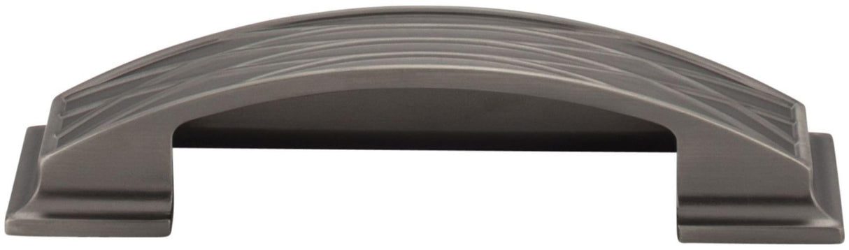 Jeffrey Alexander 536-96DBAC 96 mm Center-to-Center Brushed Oil Rubbed Bronze Square Geometric Pattern Aberdeen Cabinet Cup Pull