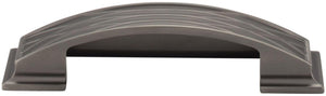 Jeffrey Alexander 536-96BNBDL 96 mm Center-to-Center Brushed Pewter Square Geometric Pattern Aberdeen Cabinet Cup Pull