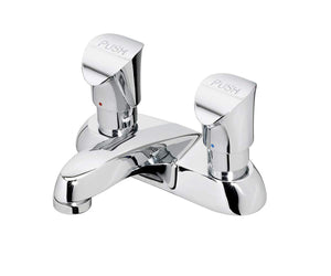 Gerber G0044340 Chrome Two Handle 4" Lavatory Metering Faucet 0.5 Gpm