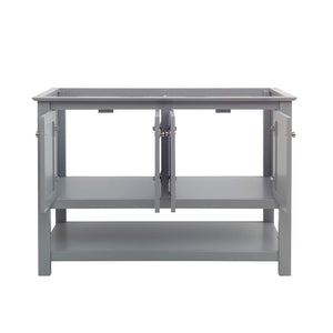 Fresca FCB2348GR-D Fresca Manchester 48" Gray Traditional Double Sink Bathroom Cabinet