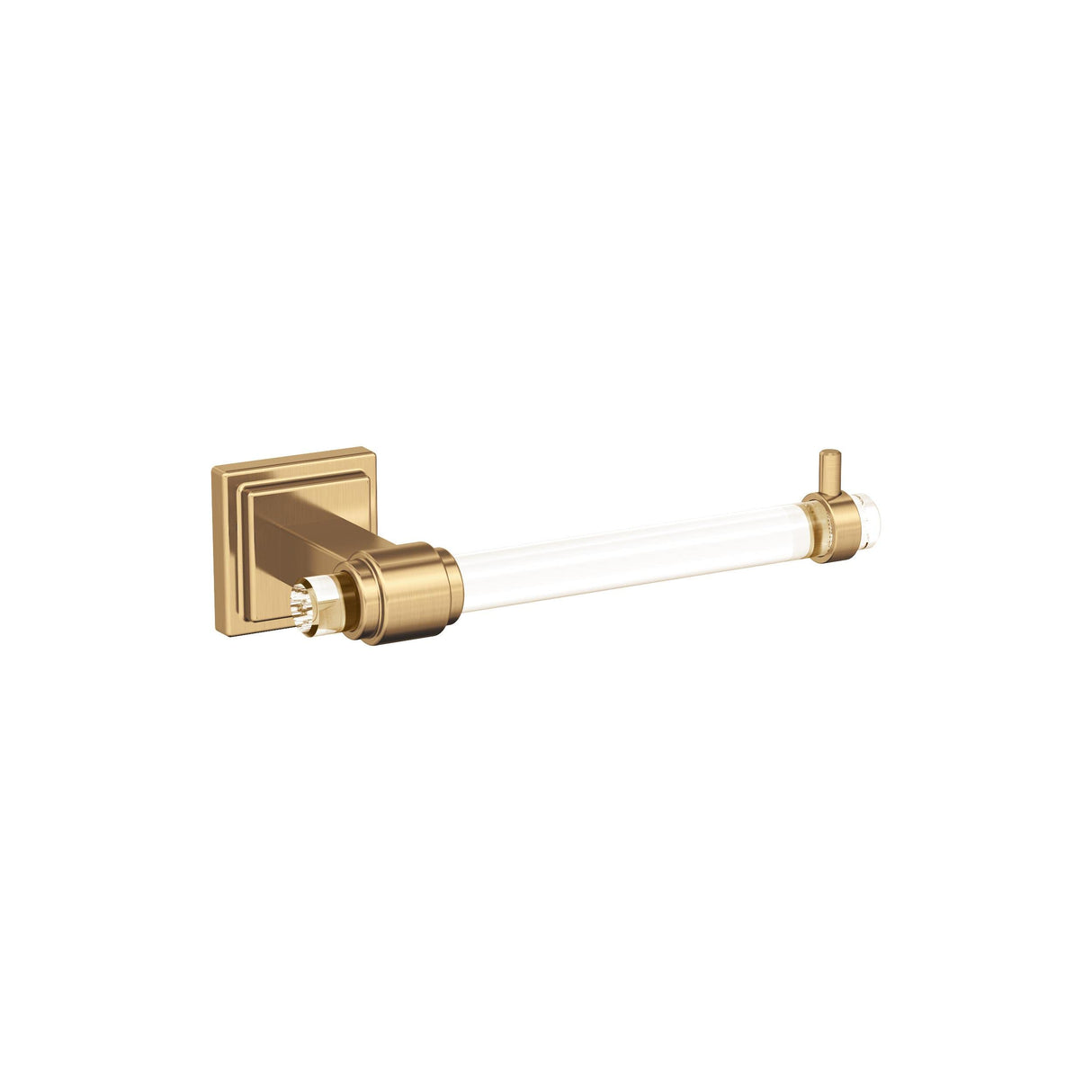 Amerock BH36061CCZ Clear/Champagne Bronze Single Post Toilet Paper Holder 7-1/16 in. (179 mm) Toilet Tissue Holder Glacio Bath Tissue Holder Bathroom Hardware Bath Accessories