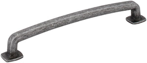 Jeffrey Alexander MO6373-160SIM-D 160 mm Center-to-Center Distressed Antique Silver Belcastel 1 Cabinet Pull