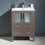 Fresca FCB6224ES-I Fresca Torino 24" Espresso Modern Bathroom Cabinet w/ Integrated Sink