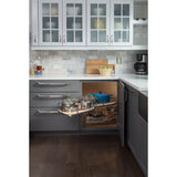 Hardware Resources BCSO218PCWD-RH 18" Polished Chrome and Walnut Blind Corner Swingout for Openings on the Right of the Blind