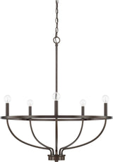 Capital Lighting 428551BZ Greyson 5 Light Chandelier Bronze