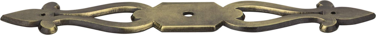 Elements WB150-AB 6-1/16" Overall Length Brushed Antique Brass Baroque Kingsport Knob Backplate