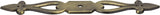 Elements WB150-AB 6-1/16" Overall Length Brushed Antique Brass Baroque Kingsport Knob Backplate