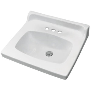 Gerber G0012224 White Marquis 4" Centers Single Door Vanity Top Bathroom Sink