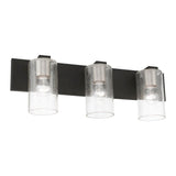 Livex Lighting 18473-04 Zurich Bathroom Vanity Light Black with Brushed Nickel Accents