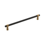 Amerock Cabinet Pull Matte Black/Champagne Bronze 8-13/16 inch (224 mm) Center-to-Center Mergence 1 Pack Drawer Pull Cabinet Handle Cabinet Hardware
