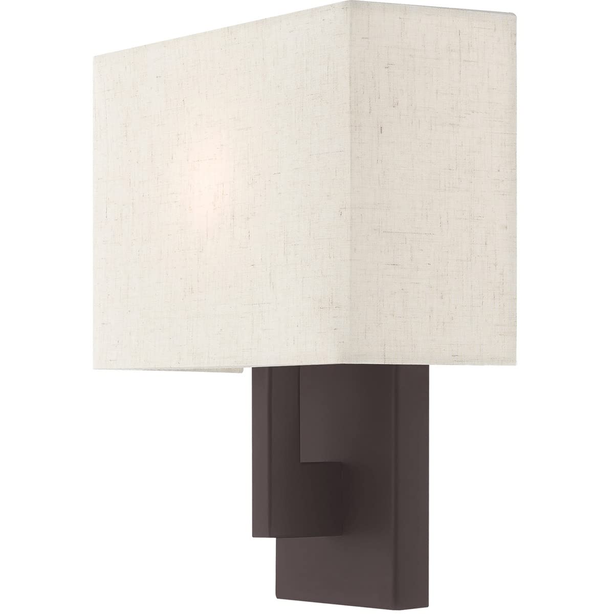 Livex Lighting 42424-07 Transitional One Light Wall Sconce from Hayworth Collection in Bronze/Dark Finish, Medium