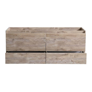 Fresca FCB9260RNW-S Fresca Catania 60" Rustic Natural Wood Wall Hung Single Sink Modern Bathroom Cabinet