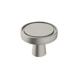 Amerock Cabinet Knob Satin Nickel 1-3/8 inch (35 mm) Diameter Destine 1 Pack Drawer Knob Cabinet Hardware