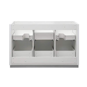 Fresca FCB8448WH-D Fresca Valencia 48" Glossy White Free Standing Double Sink Modern Bathroom Cabinet