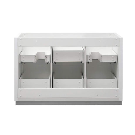 Fresca FCB8448WH-D Fresca Valencia 48" Glossy White Free Standing Double Sink Modern Bathroom Cabinet