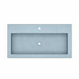 Native Trails NSL3619-P Native Stone Trough Bathroom Sink, 36" x 19", Pearl, Single Faucet Hole