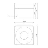 Kuzco FM9304-WH SOLO 5" FM White 120V ELV LED 3000K 90CRI 20W