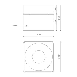 Kuzco FM9304-WH SOLO 5" FM White 120V ELV LED 3000K 90CRI 20W