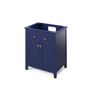 Jeffrey Alexander VKITCHA30BLCQR 30" Hale Blue Chatham Vanity, Calacatta Vienna Quartz Vanity Top, undermount rectangle bowl