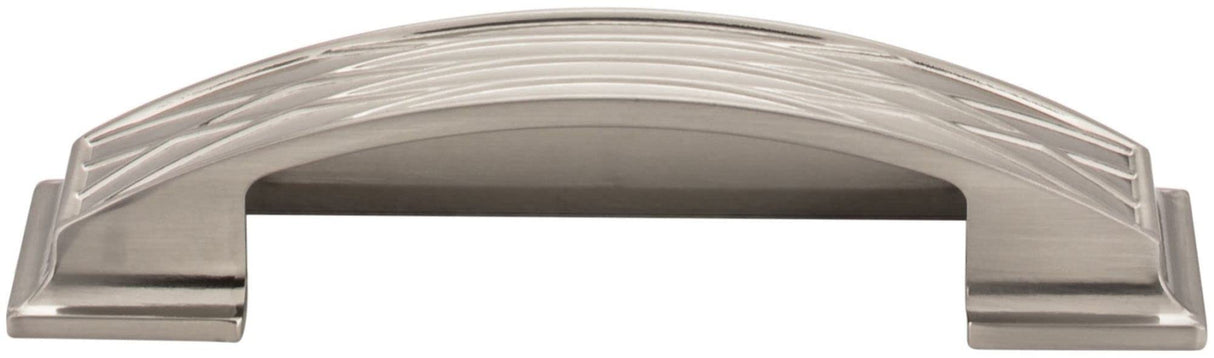 Jeffrey Alexander 536-96SN 96 mm Center-to-Center Satin Nickel Square Geometric Pattern Aberdeen Cabinet Cup Pull