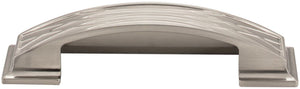 Jeffrey Alexander 536-96SN 96 mm Center-to-Center Satin Nickel Square Geometric Pattern Aberdeen Cabinet Cup Pull