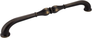 Jeffrey Alexander 818-12ABSB 12" Center-to-Center Antique Brushed Satin Brass Bella Appliance Handle