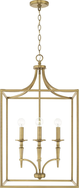 Capital Lighting 542641AD Abbie 4 Light Foyer Aged Brass