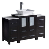 Fresca FCB62-122412ES-CWH-V Fresca Torino 48" Espresso Modern Bathroom Cabinets w/ Top & Vessel Sink