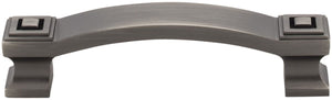 Jeffrey Alexander 585-96BNBDL 96 mm Center-to-Center Brushed Pewter Square Delmar Cabinet Pull