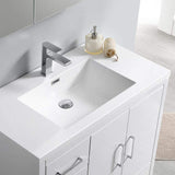 Fresca FVN9436WH-L Fresca Imperia 36" Glossy White Free Standing Modern Bathroom Vanity w/ Medicine Cabinet- Left Version