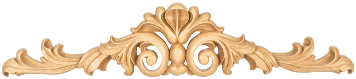 Hardware Resources ONL-10-36-ALD 36" W x 1-1/4" D x 7-1/2" H Alder Acanthus Onlay