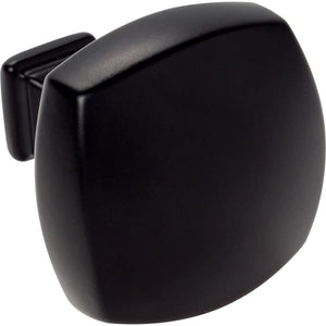 Jeffrey Alexander 278L-MB 1-3/8" Overall Length Matte Black Square Audrey Cabinet Knob