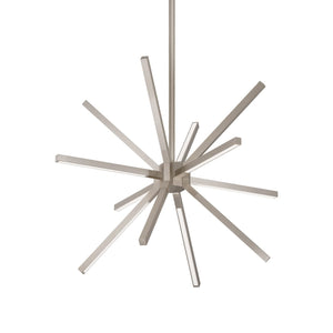 Kuzco CH14220-BN SIRIUS MINOR 20" CH Brushed Nickel 120V TRIAC/ELV LED 3000K 90CRI 48W