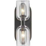 Alora WV338902UBCC LUCIAN 11" WV URBAN BRONZE CLEAR CRYSTAL  2 X 60W E12