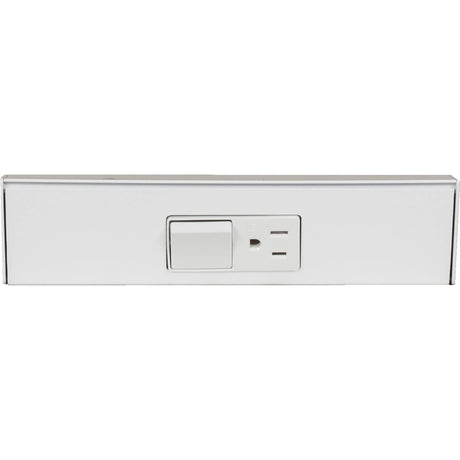 Task Lighting TRS9-1W-WT 9" TR Switch Series Angle Power Strip, Single Switch, White Finish, White Switch and Receptacles