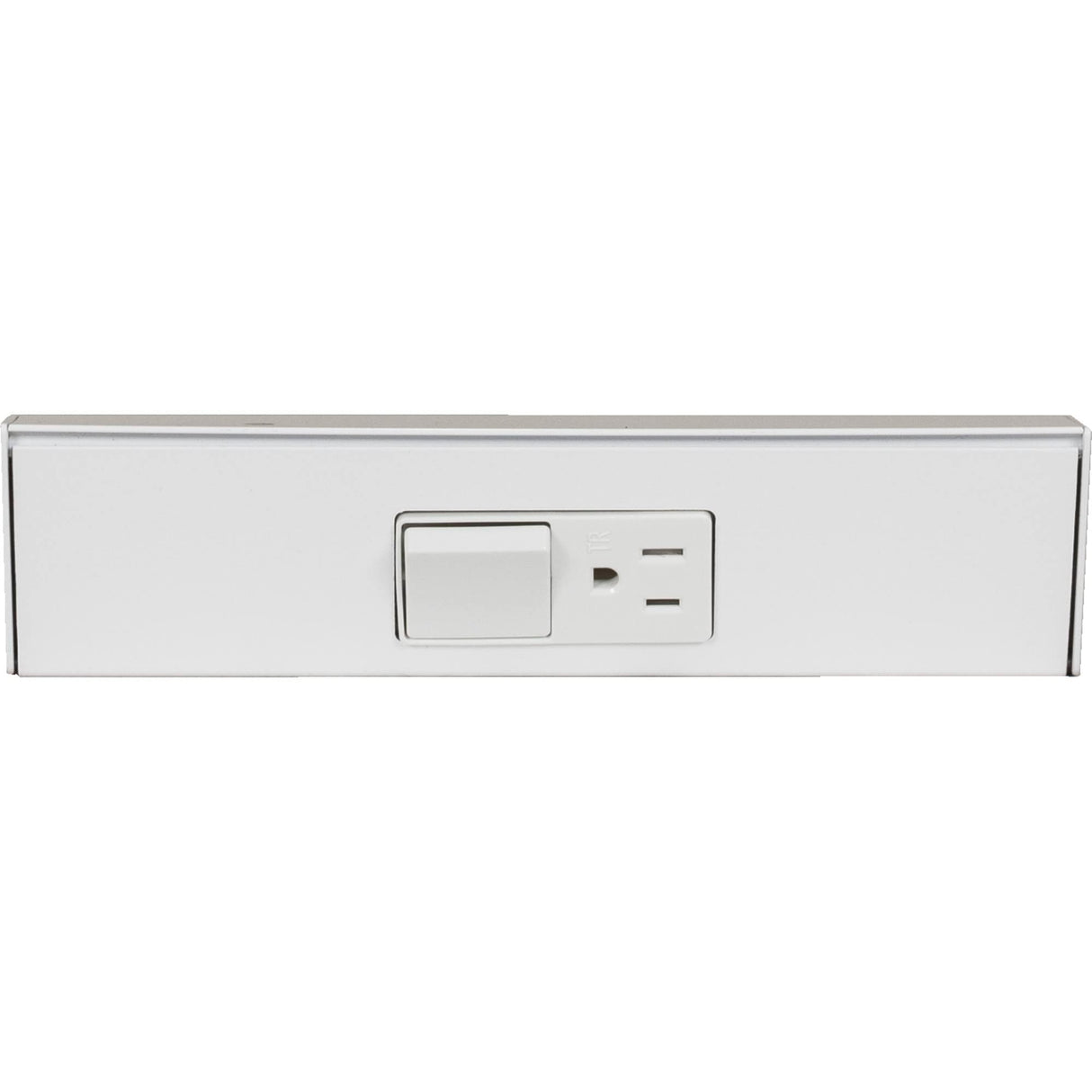 Task Lighting TRS9-1W-WT 9" TR Switch Series Angle Power Strip, Single Switch, White Finish, White Switch and Receptacles