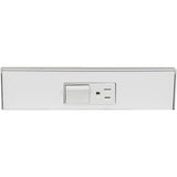 Task Lighting TRS9-1W-WT 9" TR Switch Series Angle Power Strip, Single Switch, White Finish, White Switch and Receptacles