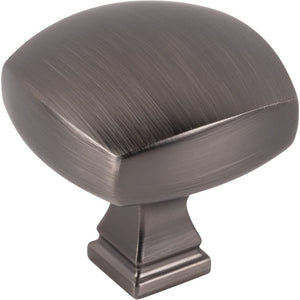 Jeffrey Alexander 278L-BNBDL 1-3/8" Overall Length Brushed Pewter Square Audrey Cabinet Knob