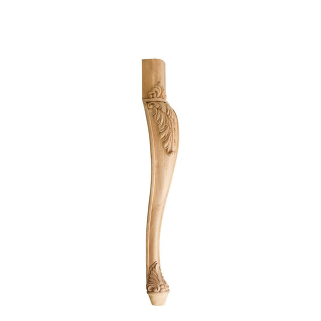 Hardware Resources LEGB-1MP 2-1/2" W x 2-1/2" D x 31" H Maple Acanthus Cabriole Leg
