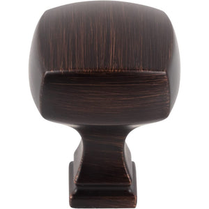 Jeffrey Alexander 278DBAC 1-1/8" Overall Length Brushed Oil Rubbed Bronze Square Audrey Cabinet Knob