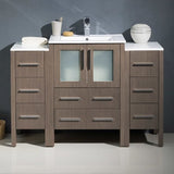 Fresca FCB62-122412ES-I Fresca Torino 48" Espresso Modern Bathroom Cabinets w/ Integrated Sink