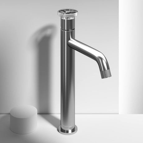 VIGO Cass 12 inch H Single Hole Single Handle Bathroom Faucet in Brushed Nickel - Vessel Sink Faucet VG03030BN