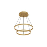 Kuzco CH87224-BG CERCHIO 2 LAYER 24" CHANDELIER BG TEXTURED DOWN ONLY 930 TRIAC 120 90W